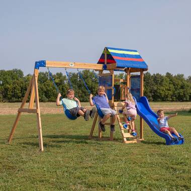 Walmart swing clearance set with trampoline